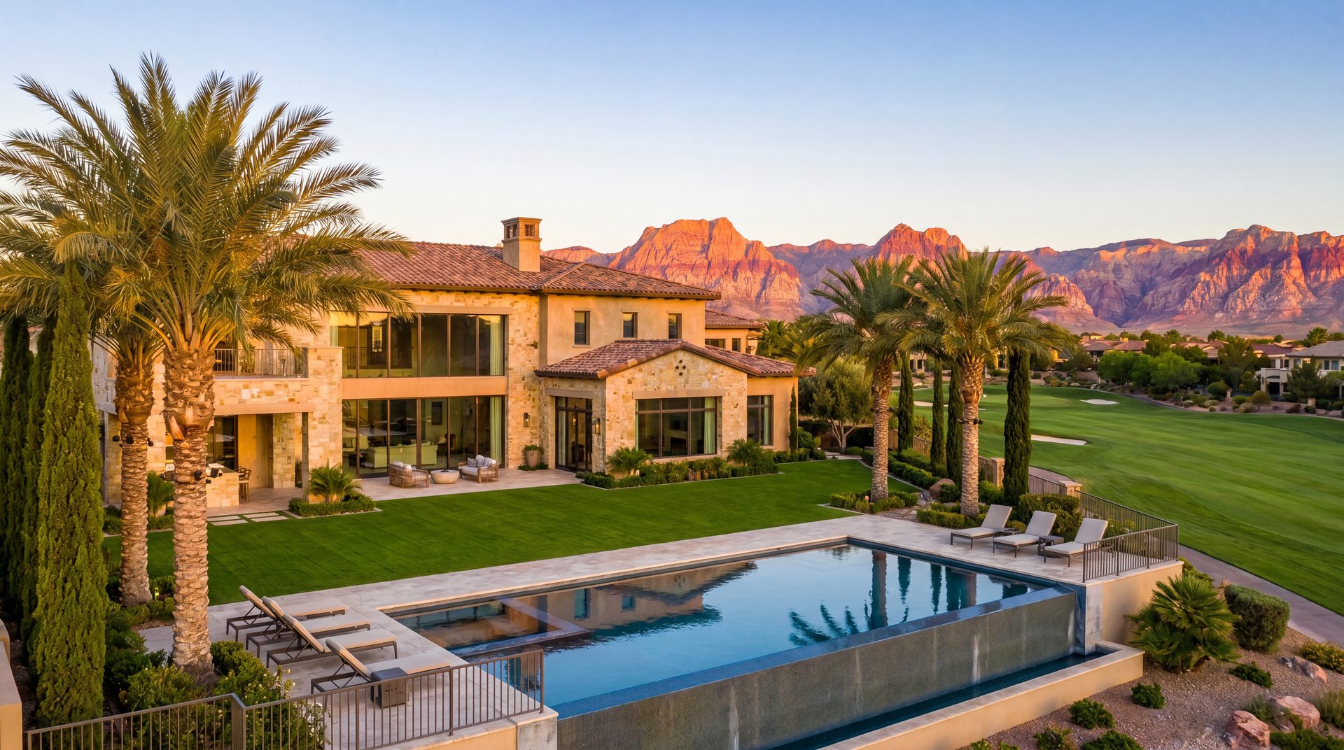Luxury golf-course home overlooking the fairway in the Tournament Hills community in Summerlin